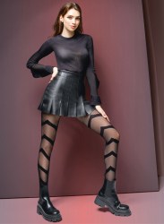 Vzorované punčocháče, silonky, punčochové kalhoty Giulia Fashion Net 40